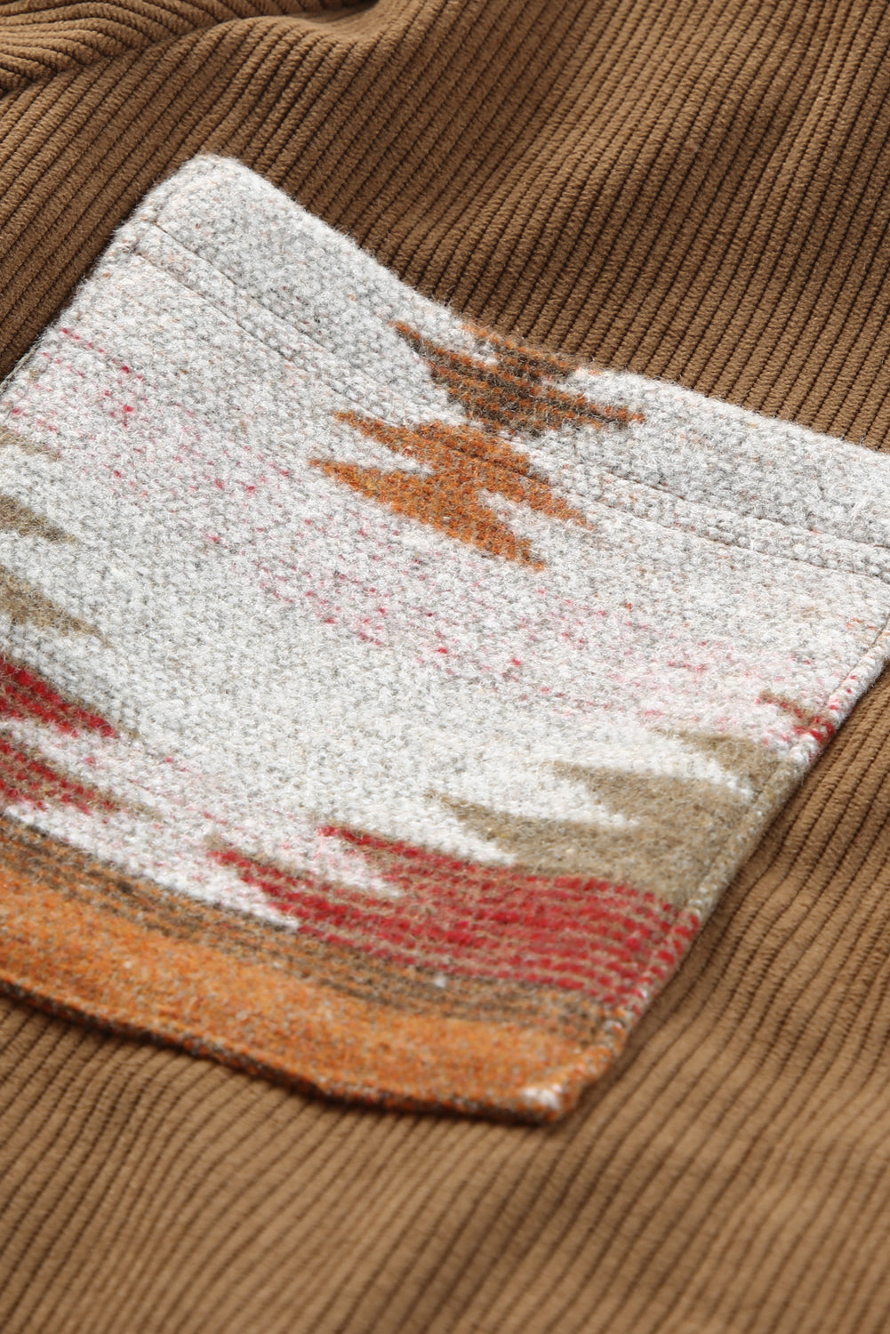 Aztekenmuster-Cordweste