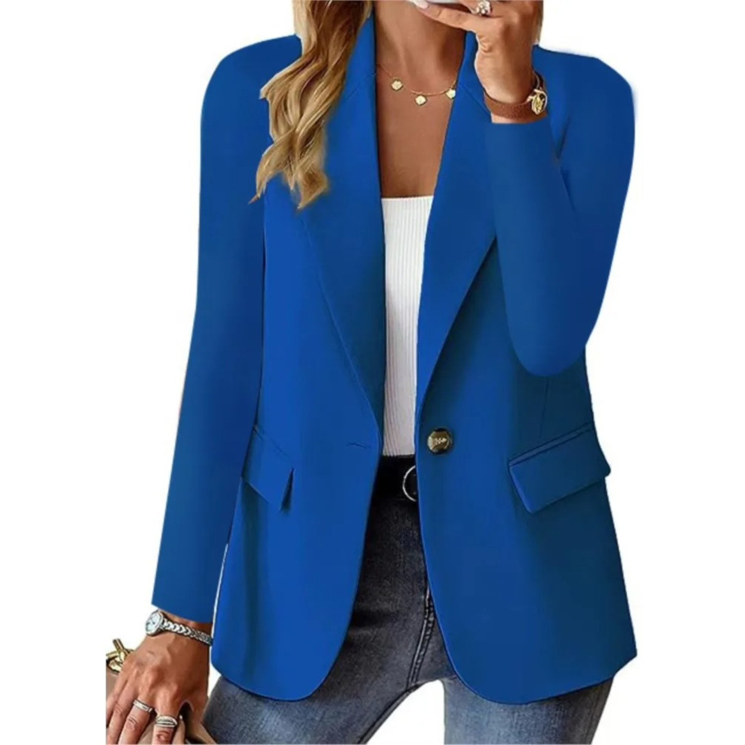 Blazer für Damen mit Knöpfen und praktischen Taschen